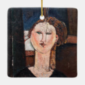 Amedeo Modigliani - Antonia Keramisch Ornament (Achterkant)