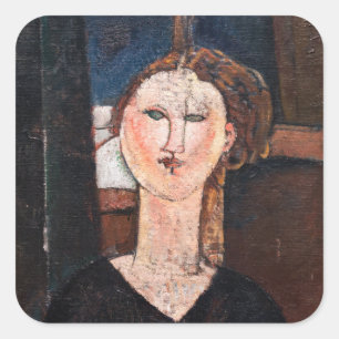 Amedeo Modigliani - Antonia Vierkante Sticker