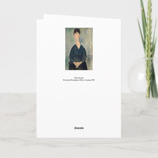 Amedeo Modigliani - Cafe singer Kaart (Achterkant)