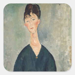 Amedeo Modigliani - Cafe singer Vierkante Sticker