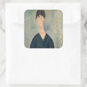 Amedeo Modigliani - Cafe singer Vierkante Sticker (Tas)