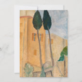 Amedeo Modigliani - Cypresses en Huizen in Cagnes Bedankkaart (Voorkant)