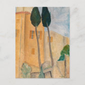 Amedeo Modigliani - Cypresses en Huizen in Cagnes Briefkaart (Voorkant)
