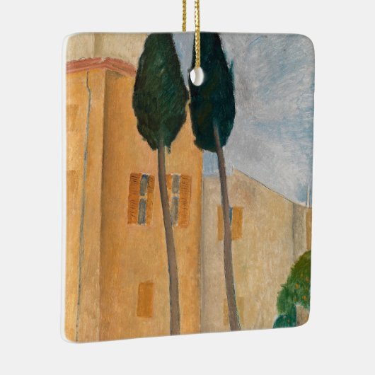 Amedeo Modigliani - Cypresses en Huizen in Cagnes Keramisch Ornament (Rechts)