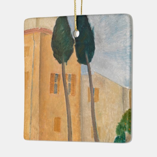 Amedeo Modigliani - Cypresses en Huizen in Cagnes Keramisch Ornament (Links)