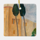 Amedeo Modigliani - Cypresses en Huizen in Cagnes Keramisch Ornament (Voorkant)