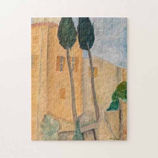 Amedeo Modigliani - Cypresses en Huizen in Cagnes Legpuzzel (Verticaal)