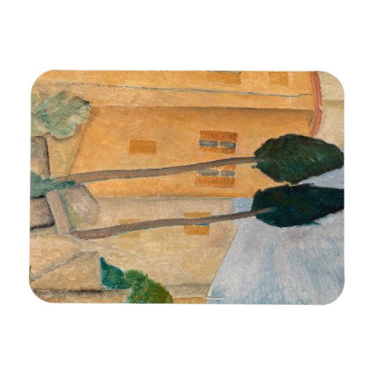 Amedeo Modigliani - Cypresses en Huizen in Cagnes Magneet (Horizontaal)