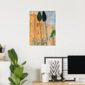 Amedeo Modigliani - Cypresses en Huizen in Cagnes Poster (Thuiskantoor)
