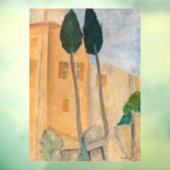 Amedeo Modigliani - Cypresses en Huizen in Cagnes Raamsticker (Vel 3)