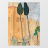 Amedeo Modigliani - Cypresses en Huizen in Cagnes Raamsticker (Vel)