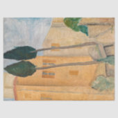 Amedeo Modigliani - Cypresses en Huizen in Cagnes Tissuepapier (Voorkant)