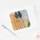 Amedeo Modigliani - Cypresses en Huizen in Cagnes Vierkante Sticker (Envelop)