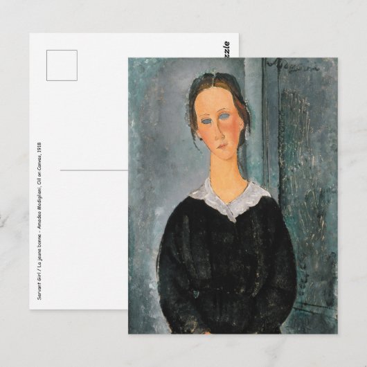 Amedeo Modigliani - Dienstmeisje Briefkaart (Voorkant / Achterkant)
