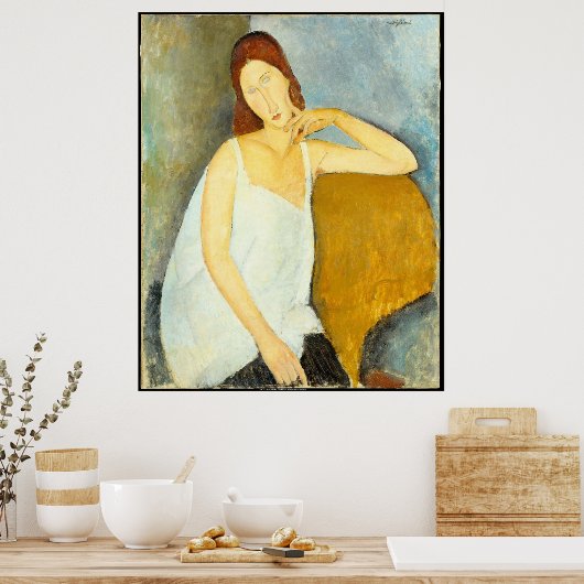 Amedeo Modigliani echtgenote Portrait Poster (Keuken)