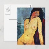 Amedeo Modigliani - Gezeten vrouw Briefkaart (Voorkant / Achterkant)