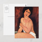 Amedeo Modigliani Grote Zittende Vrouw Briefkaart (Voorkant / Achterkant)