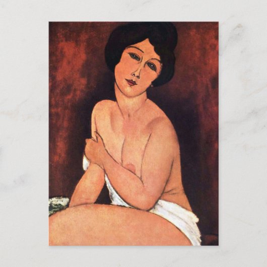 Amedeo Modigliani Grote Zittende Vrouw Briefkaart (Voorkant)