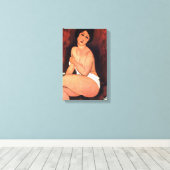 Amedeo Modigliani Grote Zittende Vrouw Canvas Afdruk (Insitu (Houten vloer))