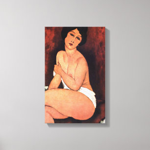 Amedeo Modigliani Grote Zittende Vrouw Canvas Afdruk