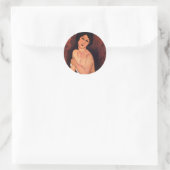 Amedeo Modigliani Grote Zittende Vrouw Ronde Sticker (Tas)