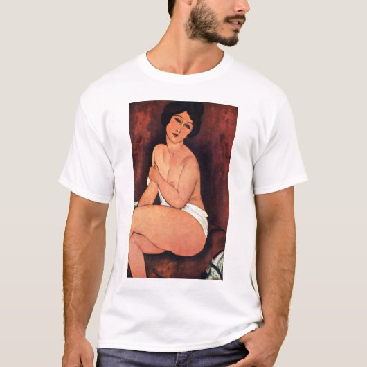 Amedeo Modigliani Grote Zittende Vrouw T-shirt (Voorkant)
