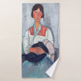 Amedeo Modigliani - Gypsy Vrouw met Baby Bad Handdoek