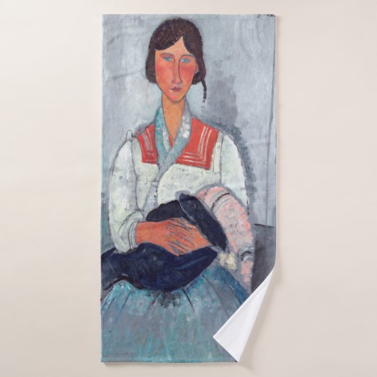 Amedeo Modigliani - Gypsy Vrouw met Baby Bad Handdoek (Badhanddoek)