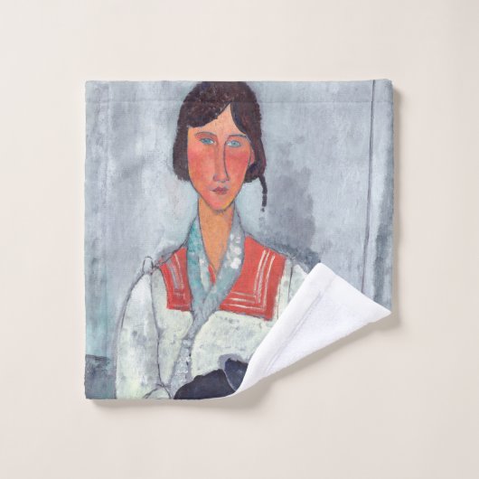Amedeo Modigliani - Gypsy Vrouw met Baby Bad Handdoek (Wasdoekje)