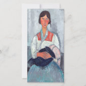 Amedeo Modigliani - Gypsy Vrouw met Baby Bedankkaart (Voorkant)