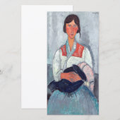 Amedeo Modigliani - Gypsy Vrouw met Baby Bedankkaart (Voorkant / Achterkant)