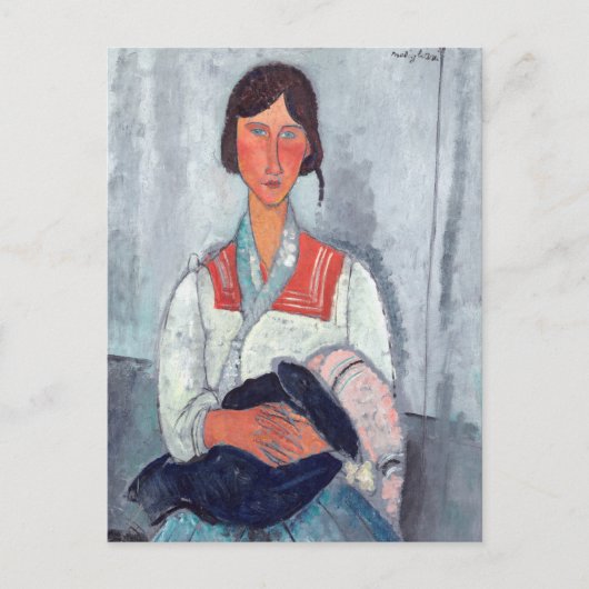 Amedeo Modigliani - Gypsy Vrouw met Baby Briefkaart (Voorkant)
