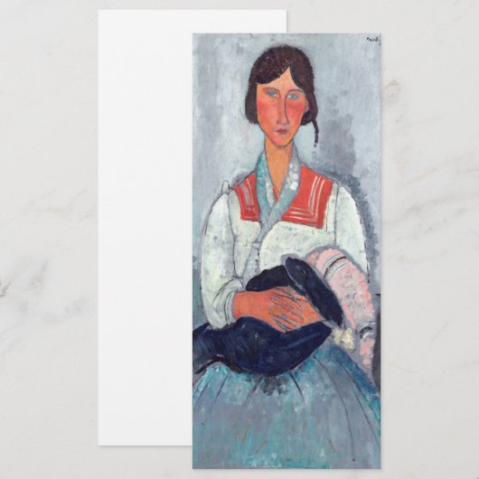Amedeo Modigliani - Gypsy Vrouw met Baby Kaart (Voorkant / Achterkant)