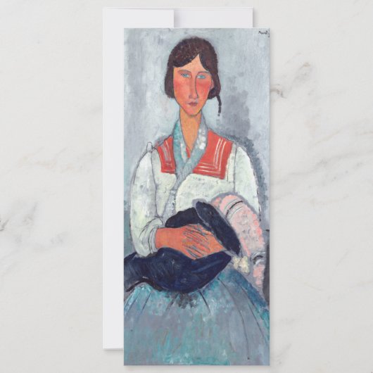 Amedeo Modigliani - Gypsy Vrouw met Baby Kaart (Voorkant)