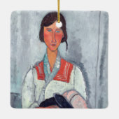 Amedeo Modigliani - Gypsy Vrouw met Baby Keramisch Ornament (Achterkant)