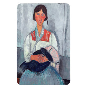 Amedeo Modigliani - Gypsy Vrouw met Baby Magneet