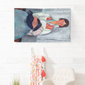 Amedeo Modigliani - Gypsy Vrouw met Baby Spandoek (Insitu)