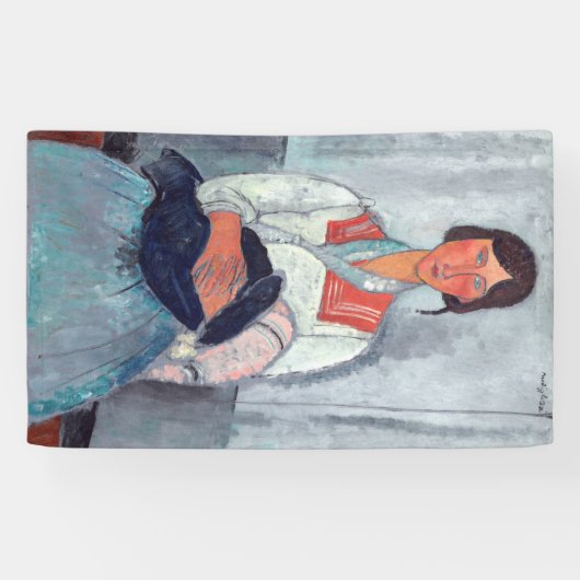 Amedeo Modigliani - Gypsy Vrouw met Baby Spandoek (Horizontaal)