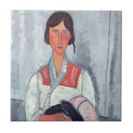 Amedeo Modigliani - Gypsy Vrouw met Baby Tegeltje