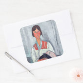 Amedeo Modigliani - Gypsy Vrouw met Baby Vierkante Sticker (Envelop)