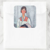 Amedeo Modigliani - Gypsy Vrouw met Baby Vierkante Sticker (Tas)