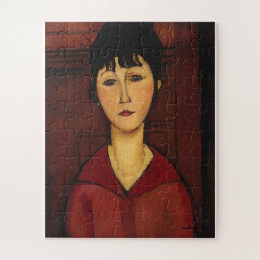 Amedeo Modigliani - hoofd van een jong meisje Legpuzzel (Verticaal)