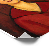 Amedeo Modigliani - hoofd van een jong meisje Poster (Hoek)