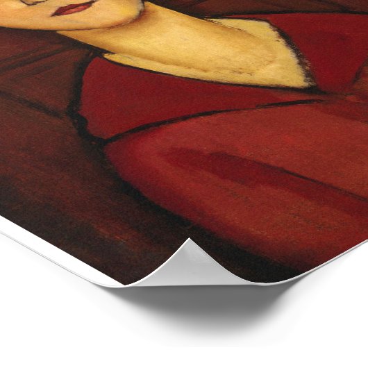 Amedeo Modigliani - hoofd van een jong meisje Poster (Hoek)