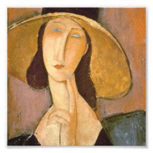 Amedeo Modigliani - hoofd van een vrouw Foto Afdruk