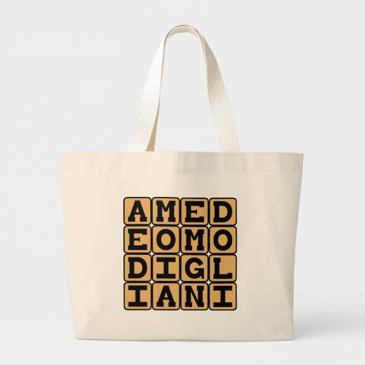 Amedeo Modigliani, Italiaans kunstenaar Grote Tote Bag (Voorkant)