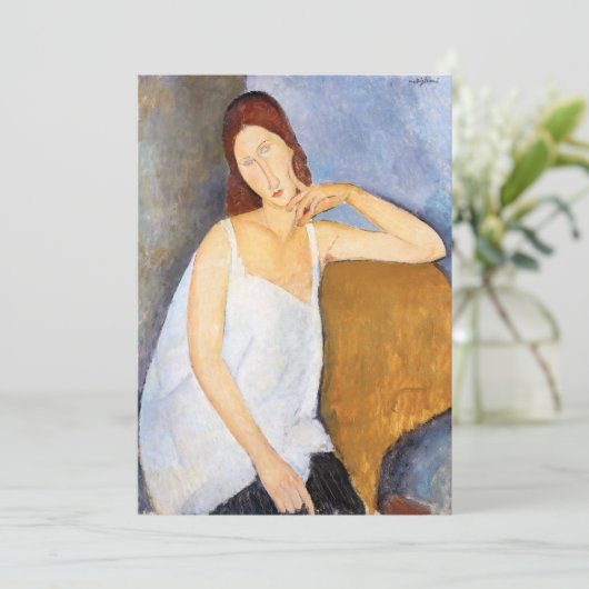 Amedeo Modigliani - Jeanne Hebuterne Bedankkaart (Staand voorkant)