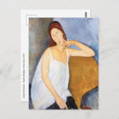 Amedeo Modigliani - Jeanne Hebuterne Briefkaart (Voorkant / Achterkant)