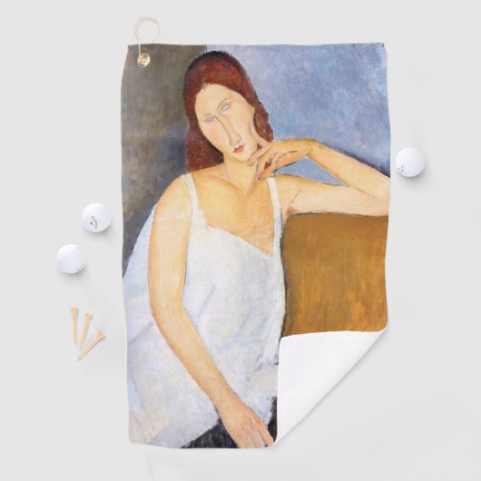 Amedeo Modigliani - Jeanne Hebuterne Golfhanddoek (Insitu)