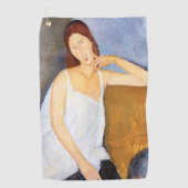 Amedeo Modigliani - Jeanne Hebuterne Golfhanddoek (Voorkant)
